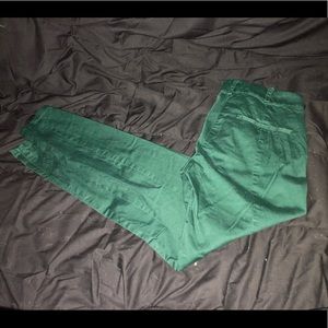 Green professional capri pants